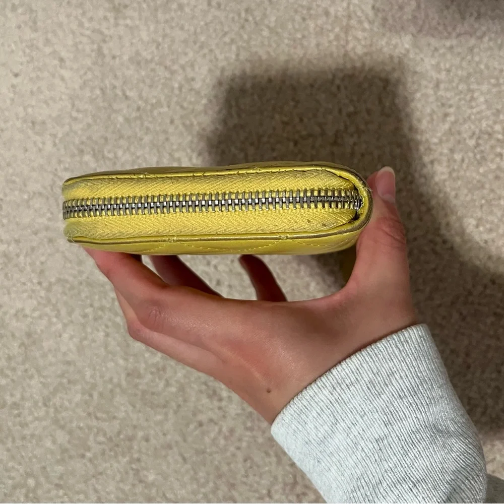 Chanel Yellow Quilted Zippy Long Wallet - Picture 4 of 10